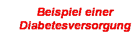 Textfeld: Beispiel einer 
Diabetesversorgung
